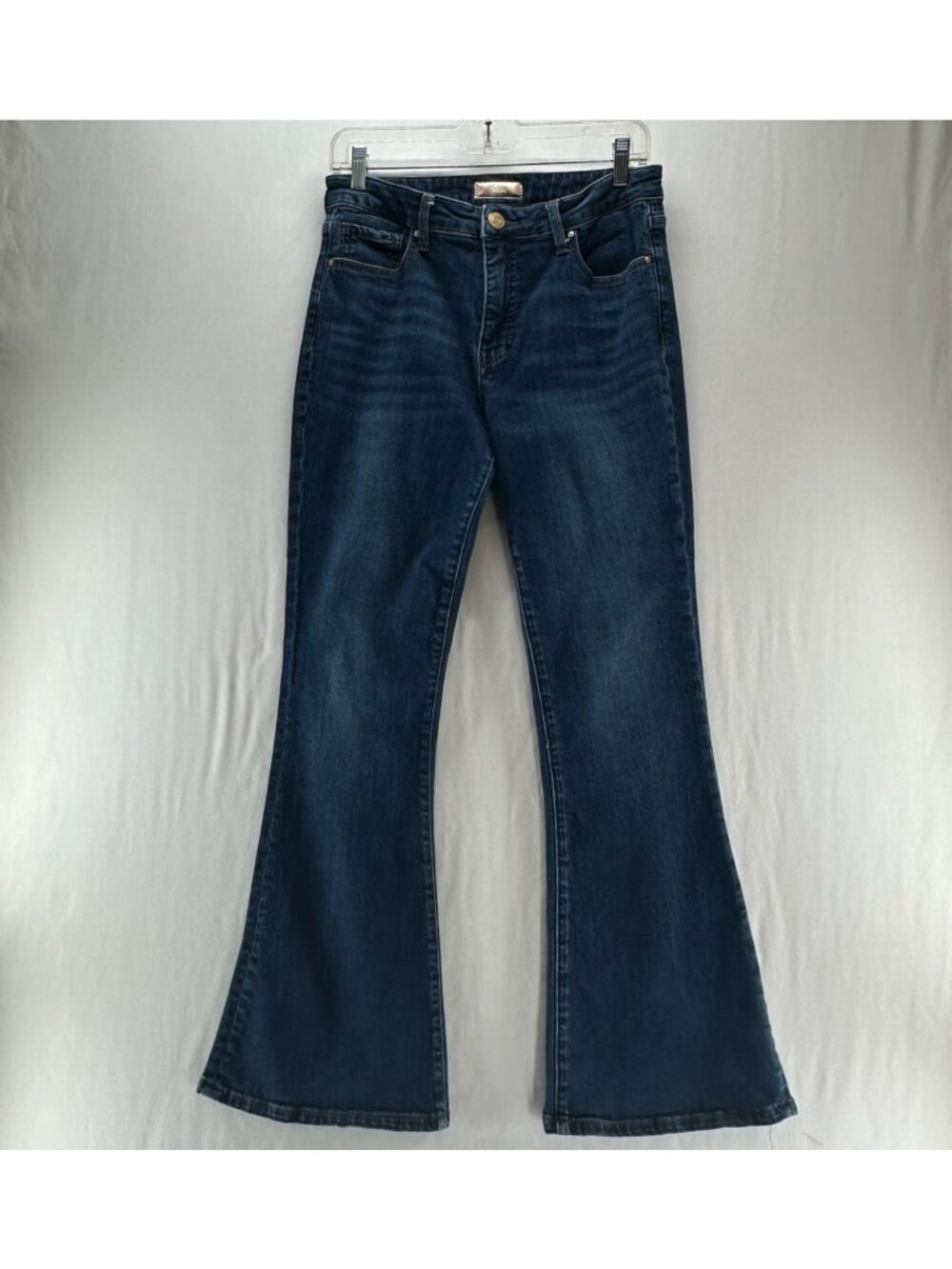 Kut From The Kloth Stella Fab Ab Flare Jeans Women 6 High Rise Stretch Dark Wash - Picture 1 of 13